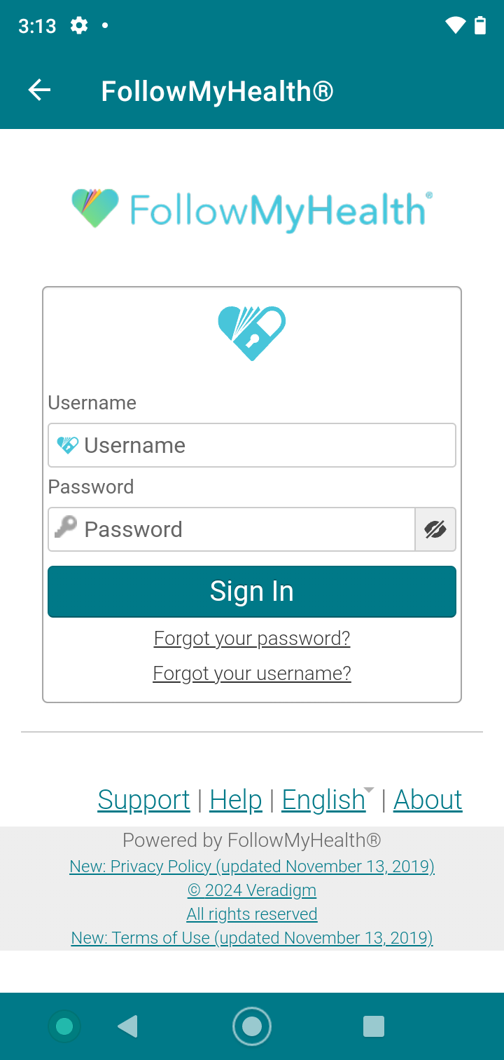 Logging Into Your Followmyhealth™ Mobile Account